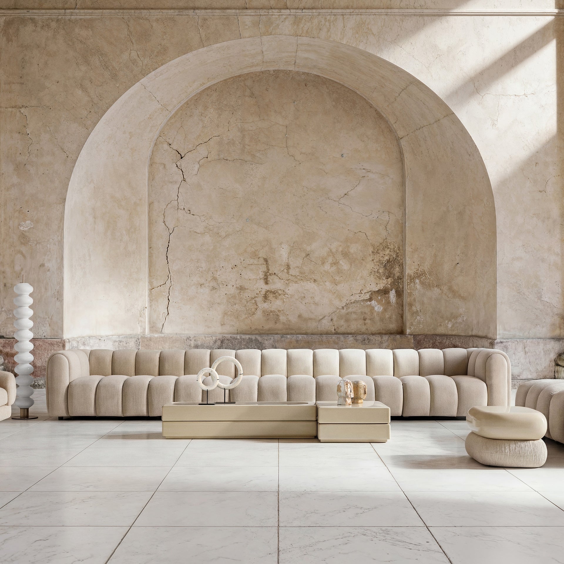 Tiare Glass Floor Lamp - Maison Rêves UK