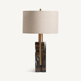 Helios Dark Marble Table Lamp - Maison Rêves UK