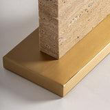 Lahen Light Brown Travertine Table Lamp - Maison Rêves UK