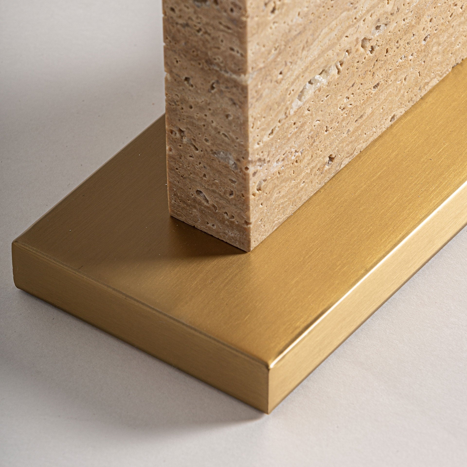Lahen Light Brown Travertine Table Lamp - Maison Rêves UK