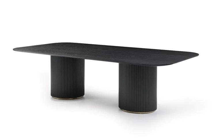 Lantine 280 Dining Table - Black Oak - Maison Rêves UK