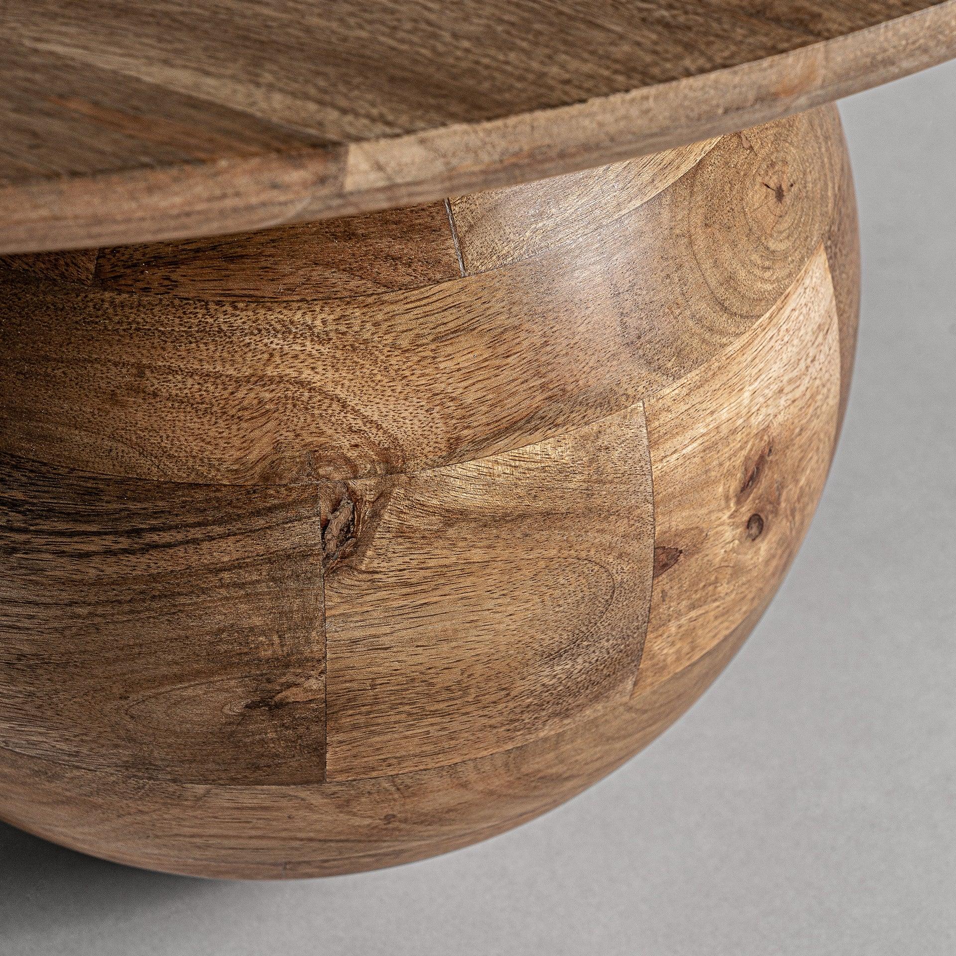 Laugna Mango Wood Circular Coffee Table - Maison Rêves UK