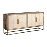 Laugna Mango Wood Sideboard Bone Inlay - Maison Rêves UK