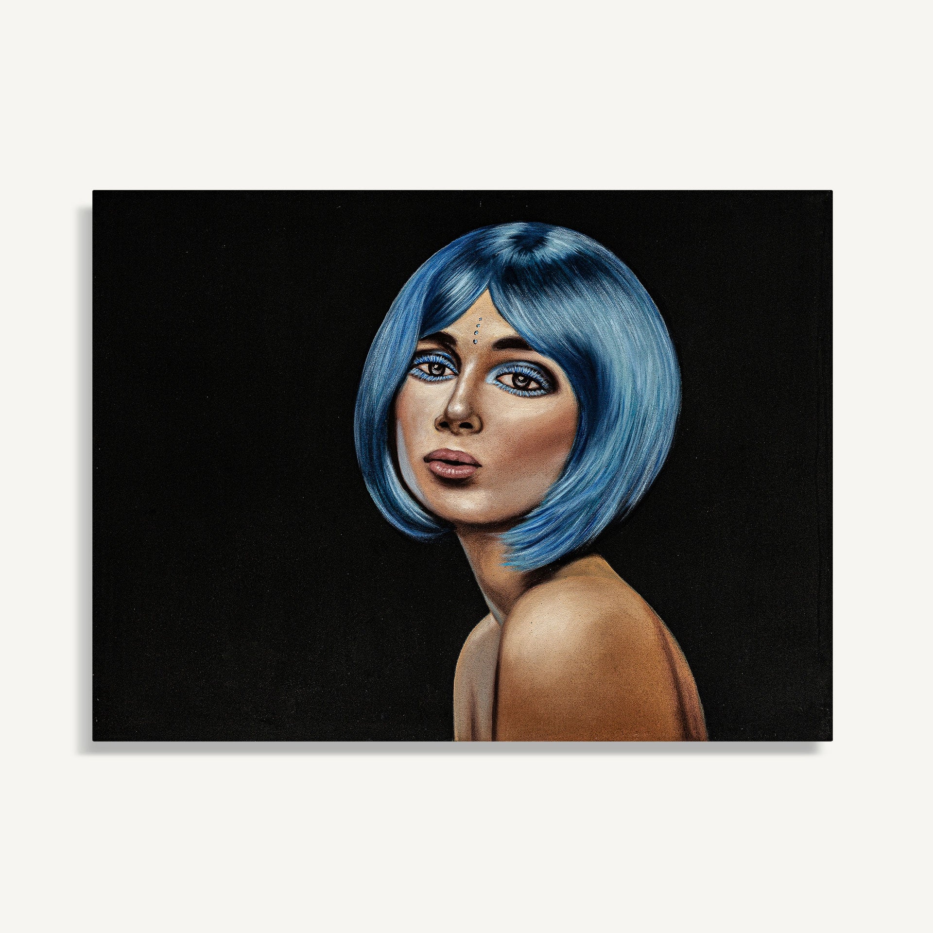 Elyna Blue Canvas - Maison Rêves UK