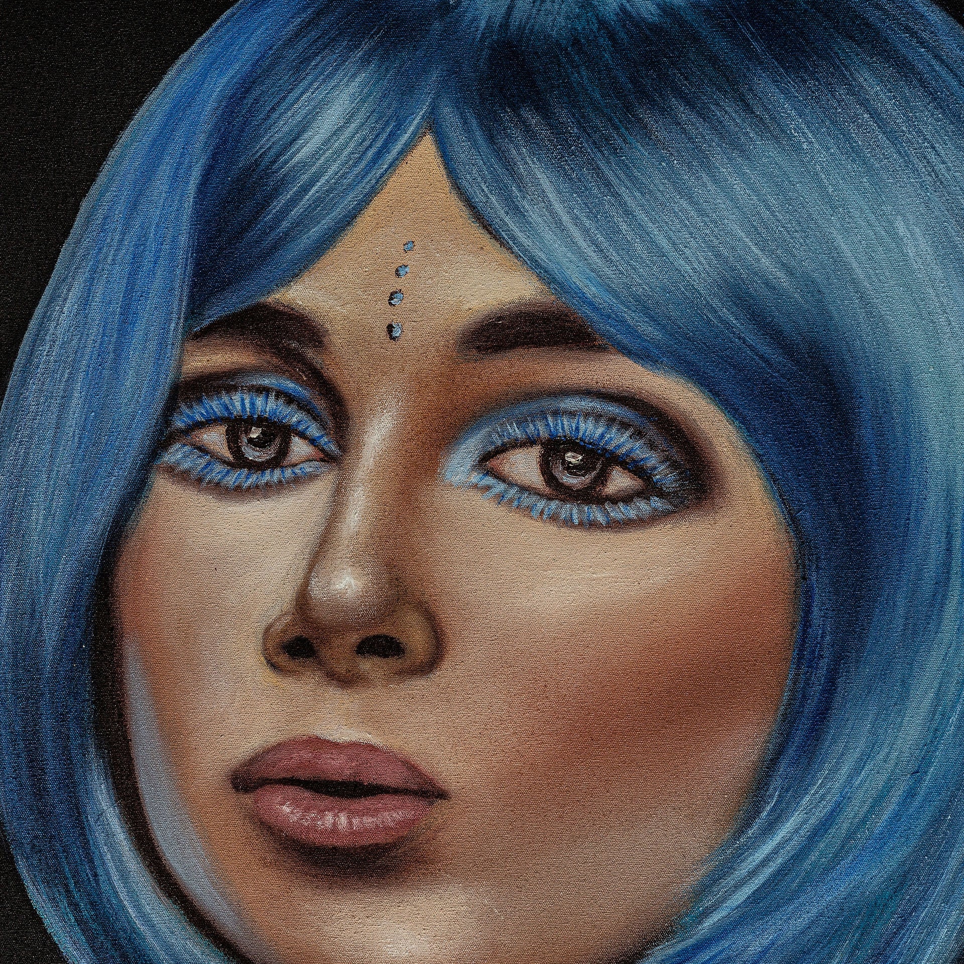 Elyna Blue Canvas - Maison Rêves UK