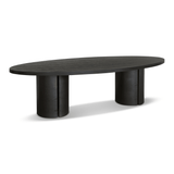 Lugano Textured Dark Oak Dining Table by Berkeley Designs - Maison Rêves UK