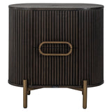 Luxor Brown Wood Cabinet with Brushed Gold Feet by Richmond Interiors - Maison Rêves UK