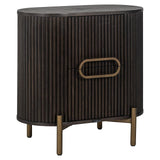 Luxor Brown Wood Cabinet with Brushed Gold Feet by Richmond Interiors - Maison Rêves UK