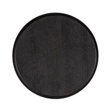 Macaron Circular Black Rustic End Table with Metal Base by Richmond Interiors - Maison Rêves UK