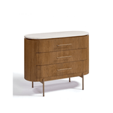 Marieta Oak Wood Chest of Drawers - Maison Rêves UK