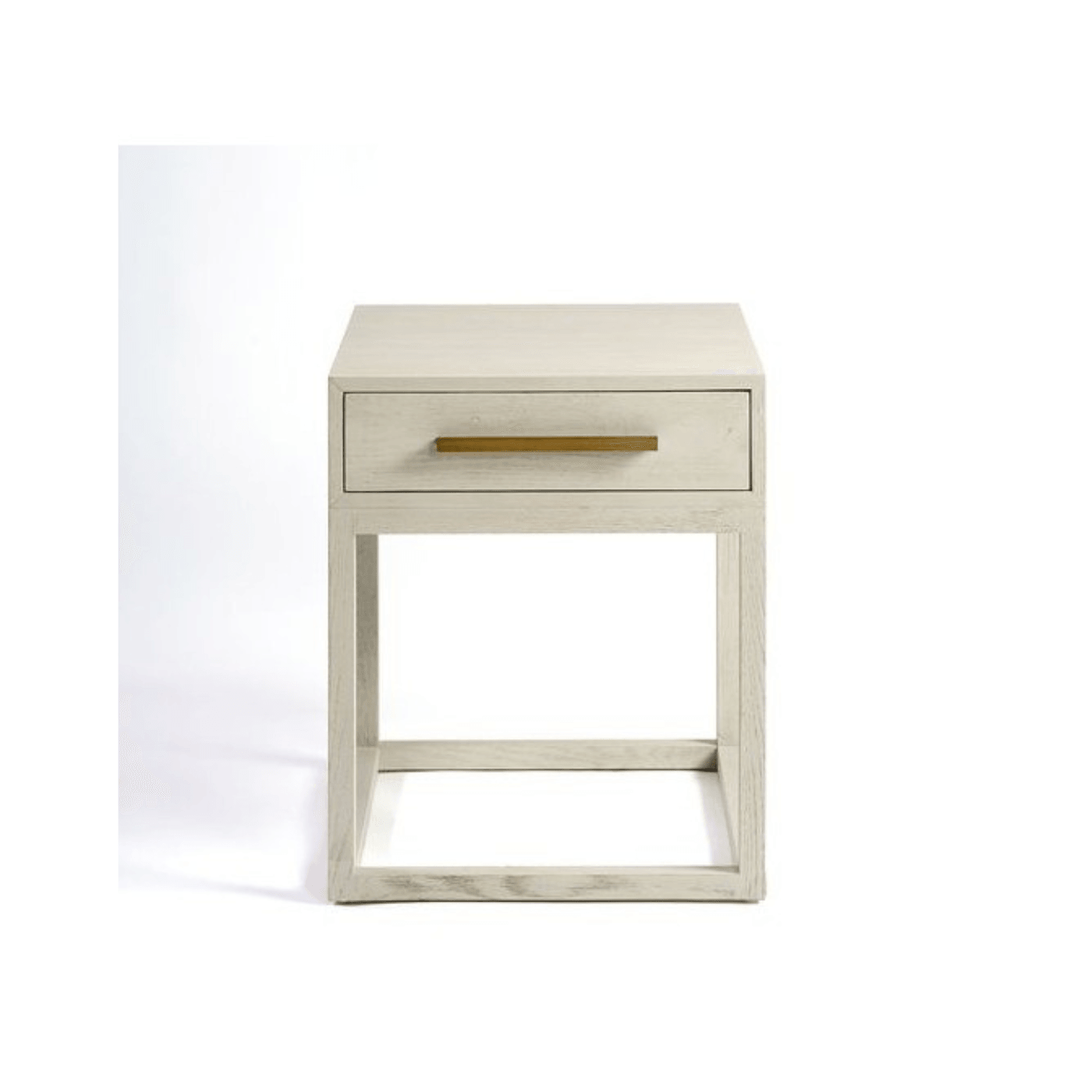 Martos Off White Oak Wood Bedside Table - Maison Rêves UK