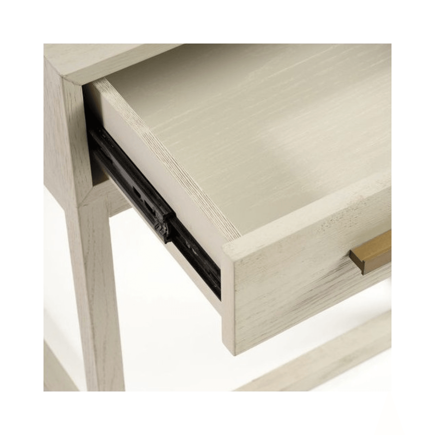 Martos Off White Oak Wood Bedside Table - Maison Rêves UK