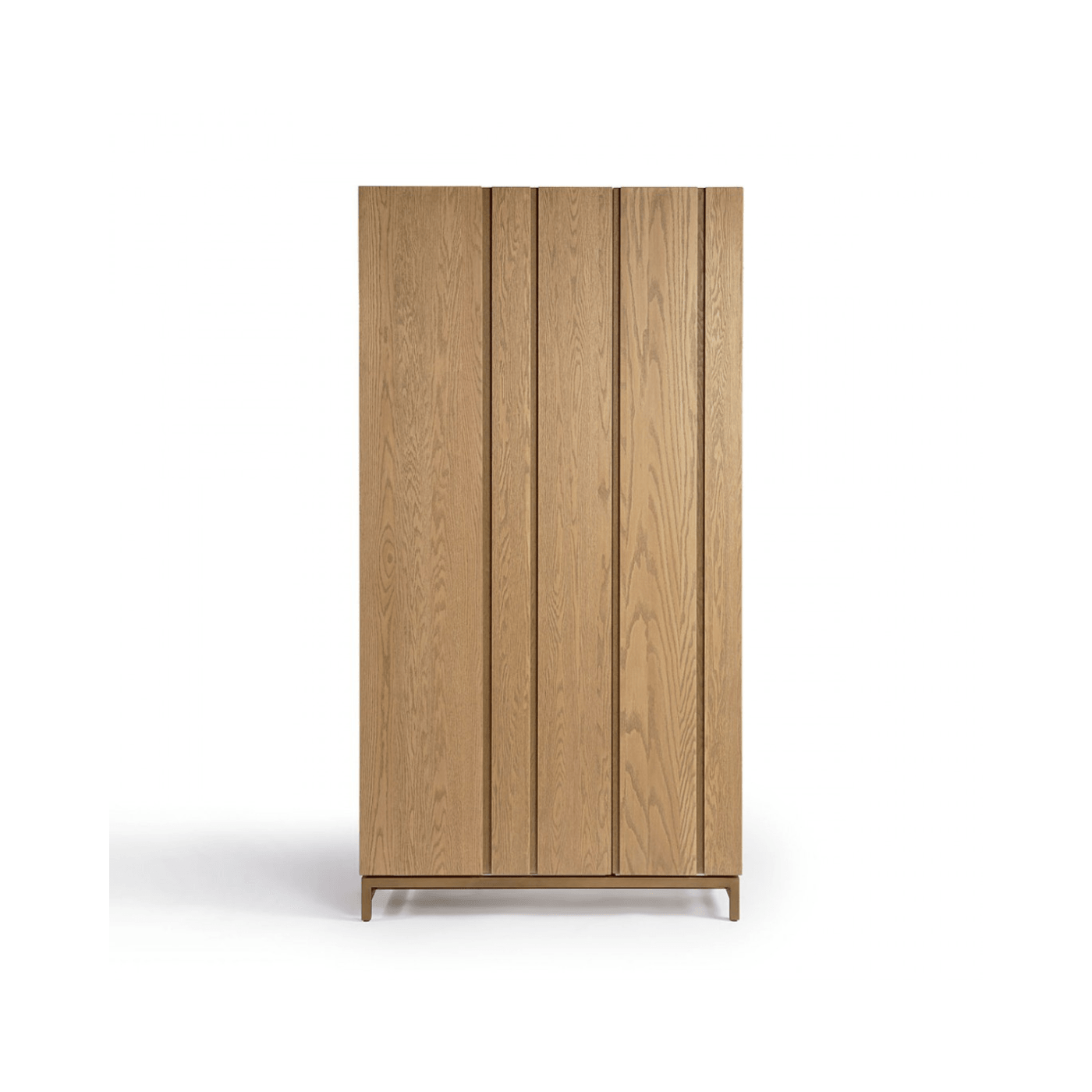 Menorca Natural Oak Tall Cabinet with 3 Doors - Maison Rêves UK