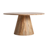 Mersch Circular Mango Wood Dining Table - Large - Maison Rêves UK