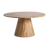 Mersch Circular Mango Wood Dining Table - Large - Maison Rêves UK