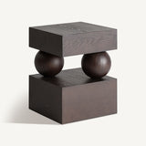 Arriach Elm Wood Side Table - Maison Rêves UK