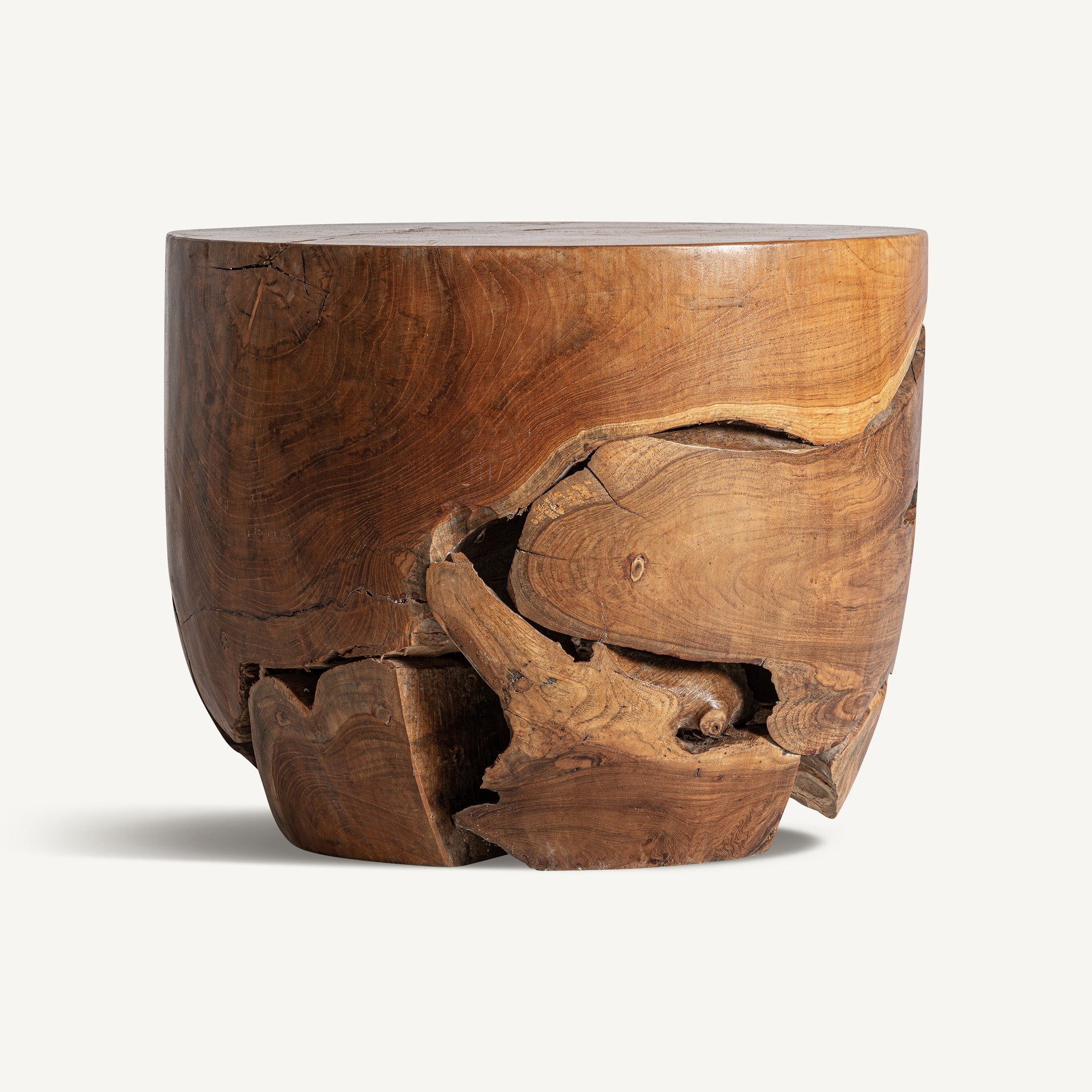 Halneg Teak Wood Side Table - Maison Rêves UK