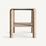 Jacquard Mango Wood Side Table - 57cm - Maison Rêves UK