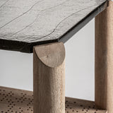 Jacquard Mango Wood Side Table - 57cm - Maison Rêves UK