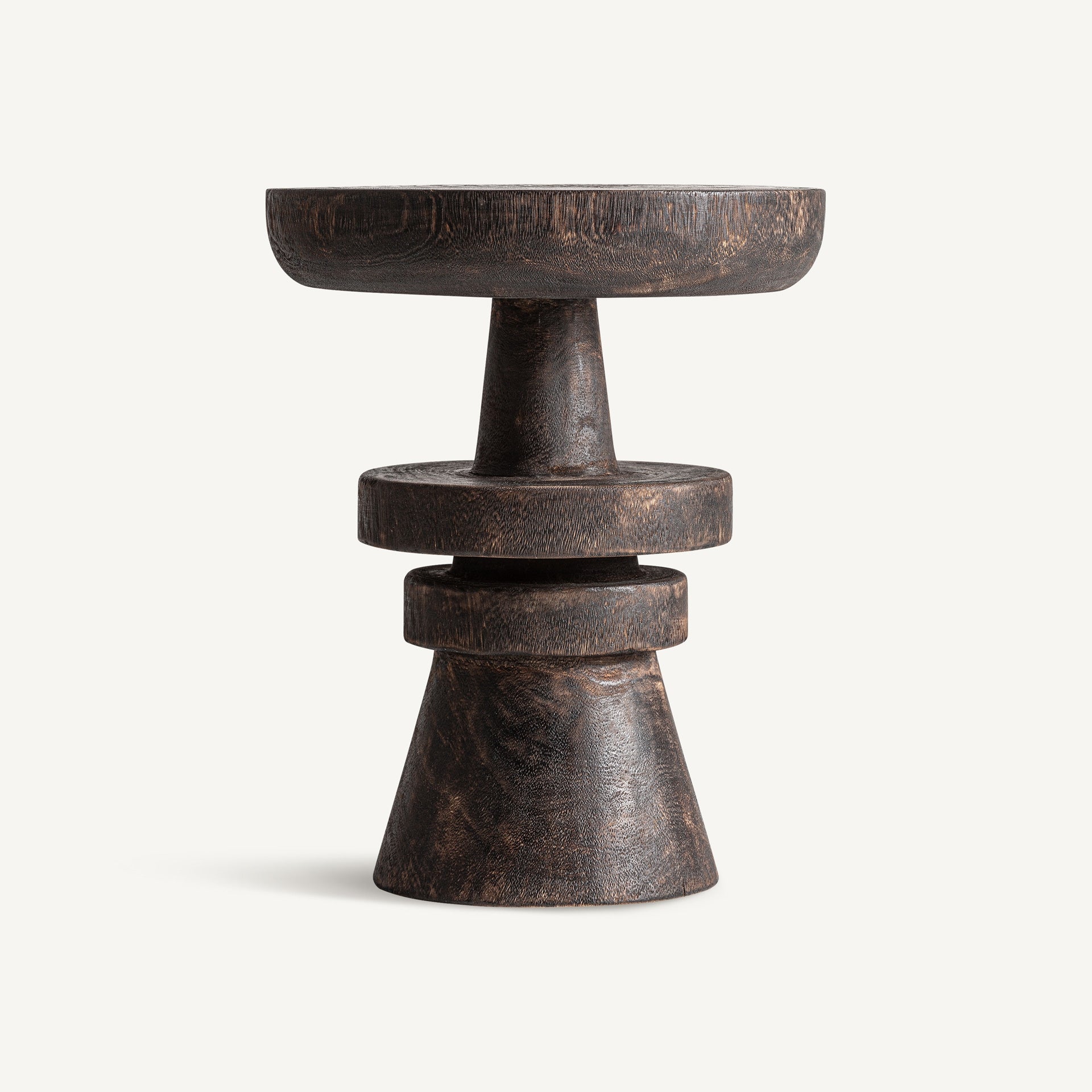 Kaania Suar Wood Side Table - 50cm - Maison Rêves UK
