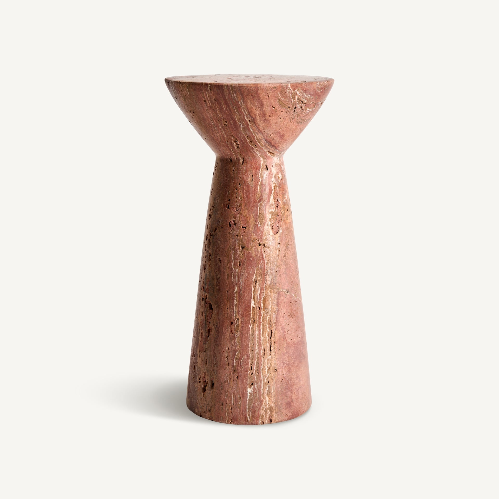 Ludus Travertine Side Table - Maison Rêves UK