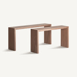 Platte Walnut Veneer Side Table (Set of 2) - Maison Rêves UK