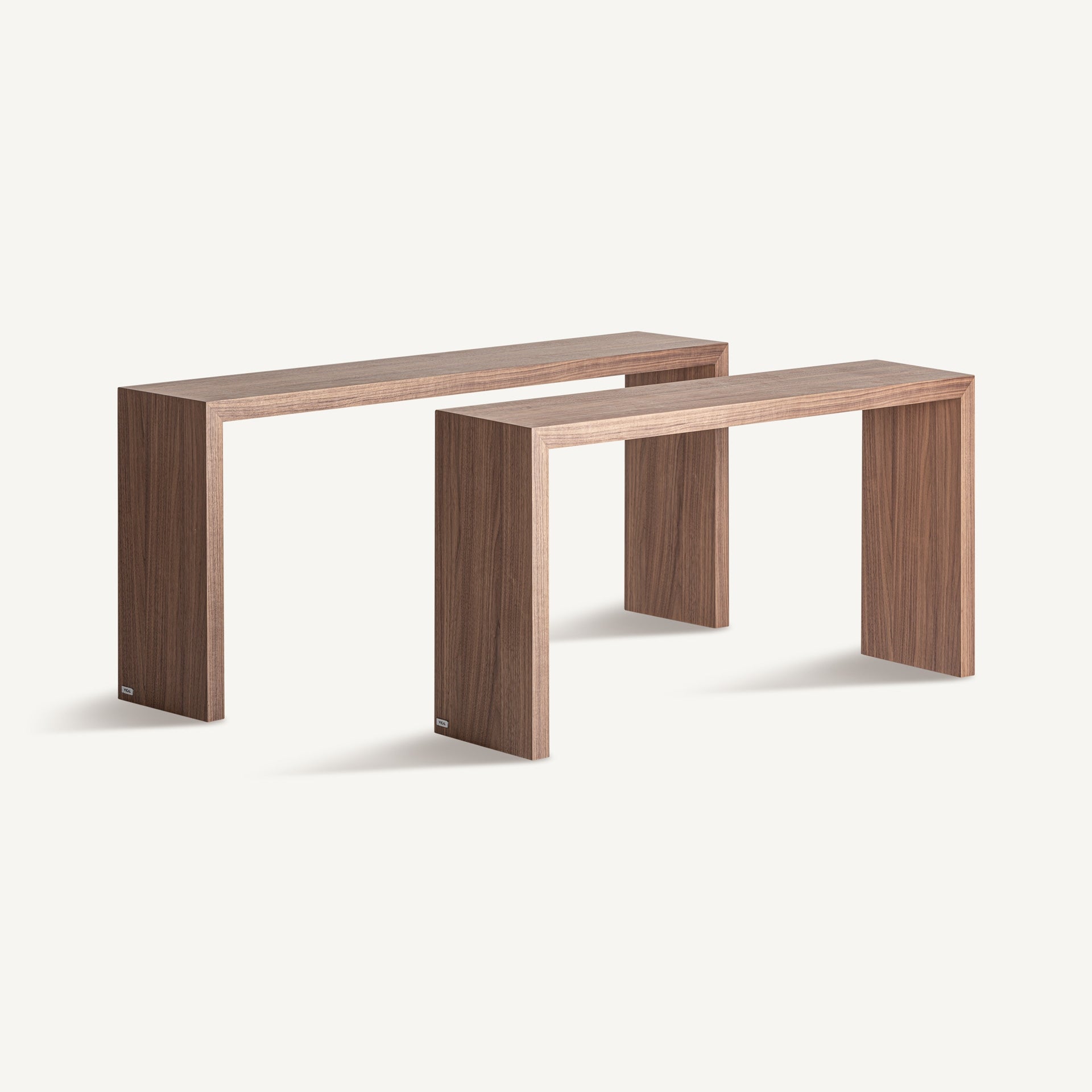 Platte Walnut Veneer Side Table (Set of 2) - Maison Rêves UK