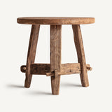 Railway Wood Side Table - 47cm - Maison Rêves UK