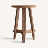 Railway Wood Side Table - 72cm - Maison Rêves UK