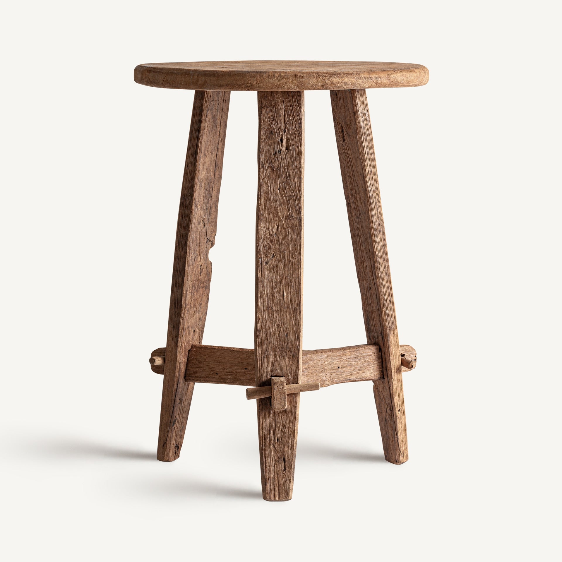 Railway Wood Side Table - 72cm - Maison Rêves UK