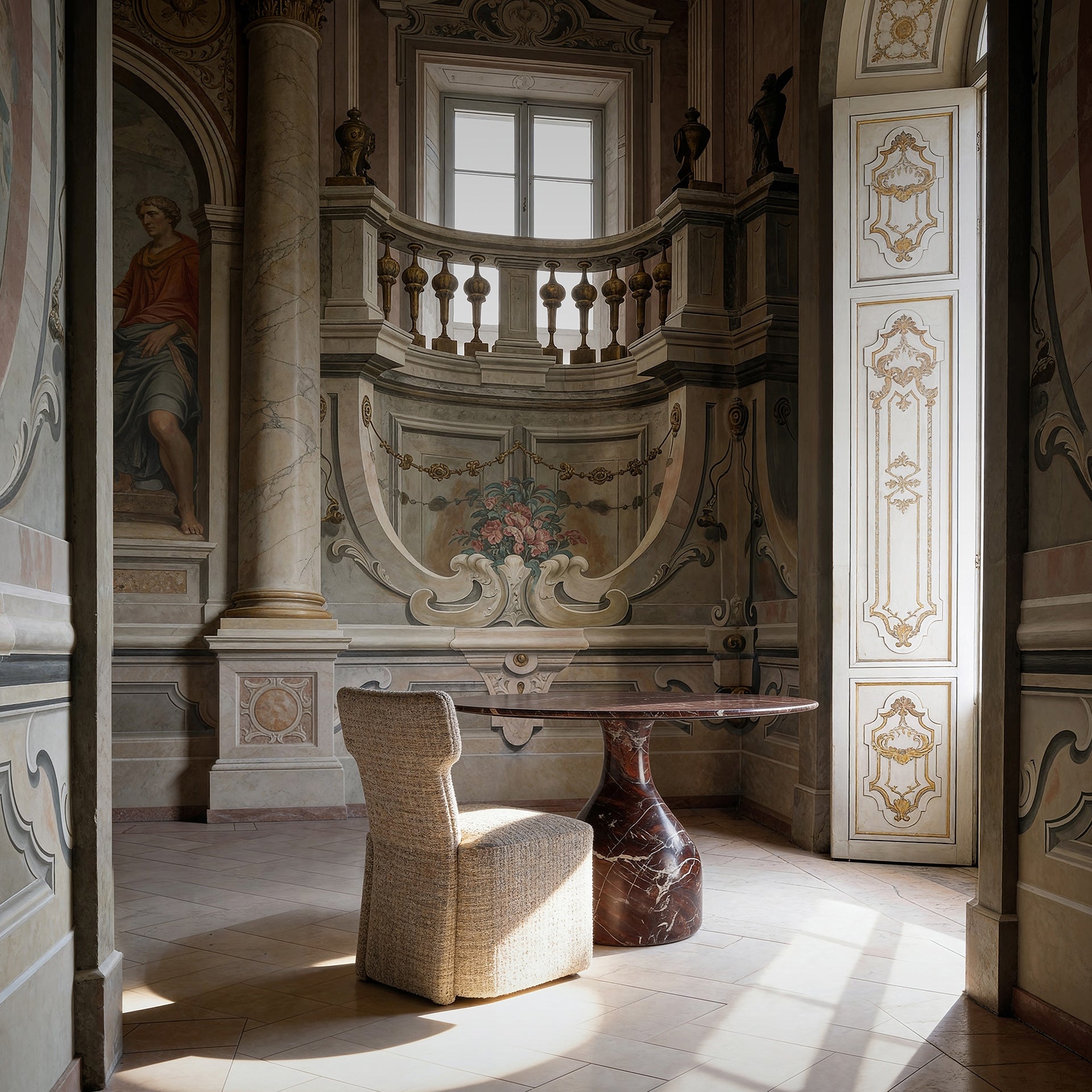 Bourg Marble Dining Table - Maison Rêves UK