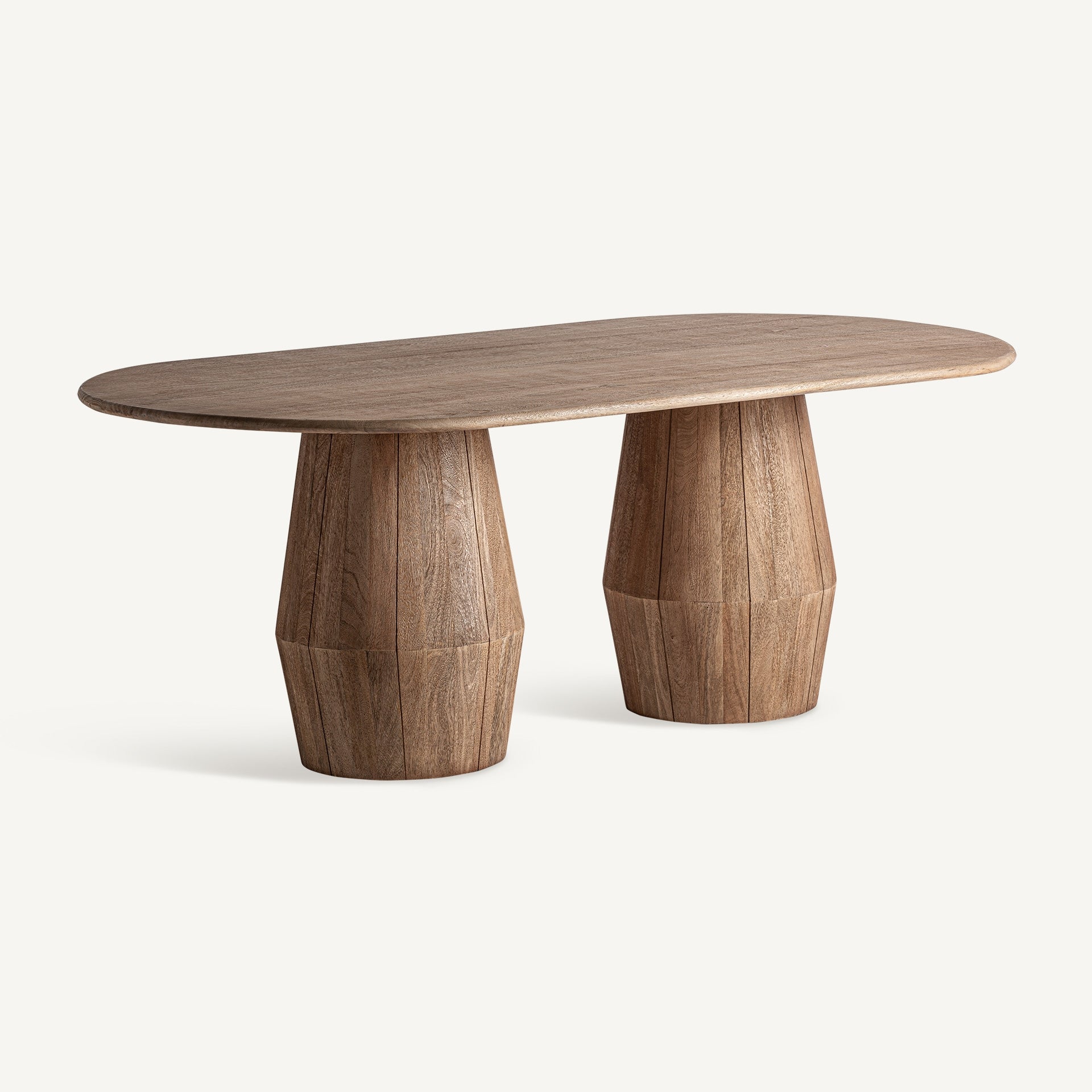 Jacquard Light Brown Mango Wood Dining Table - Maison Rêves UK