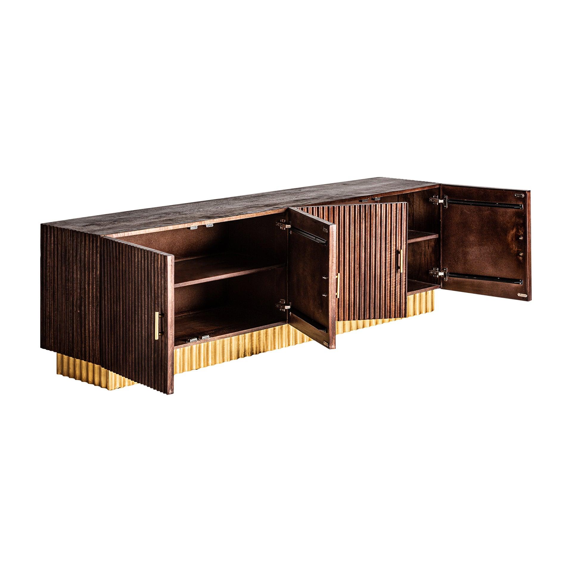 Mesia Mango Wood TV Unit - Maison Rêves UK