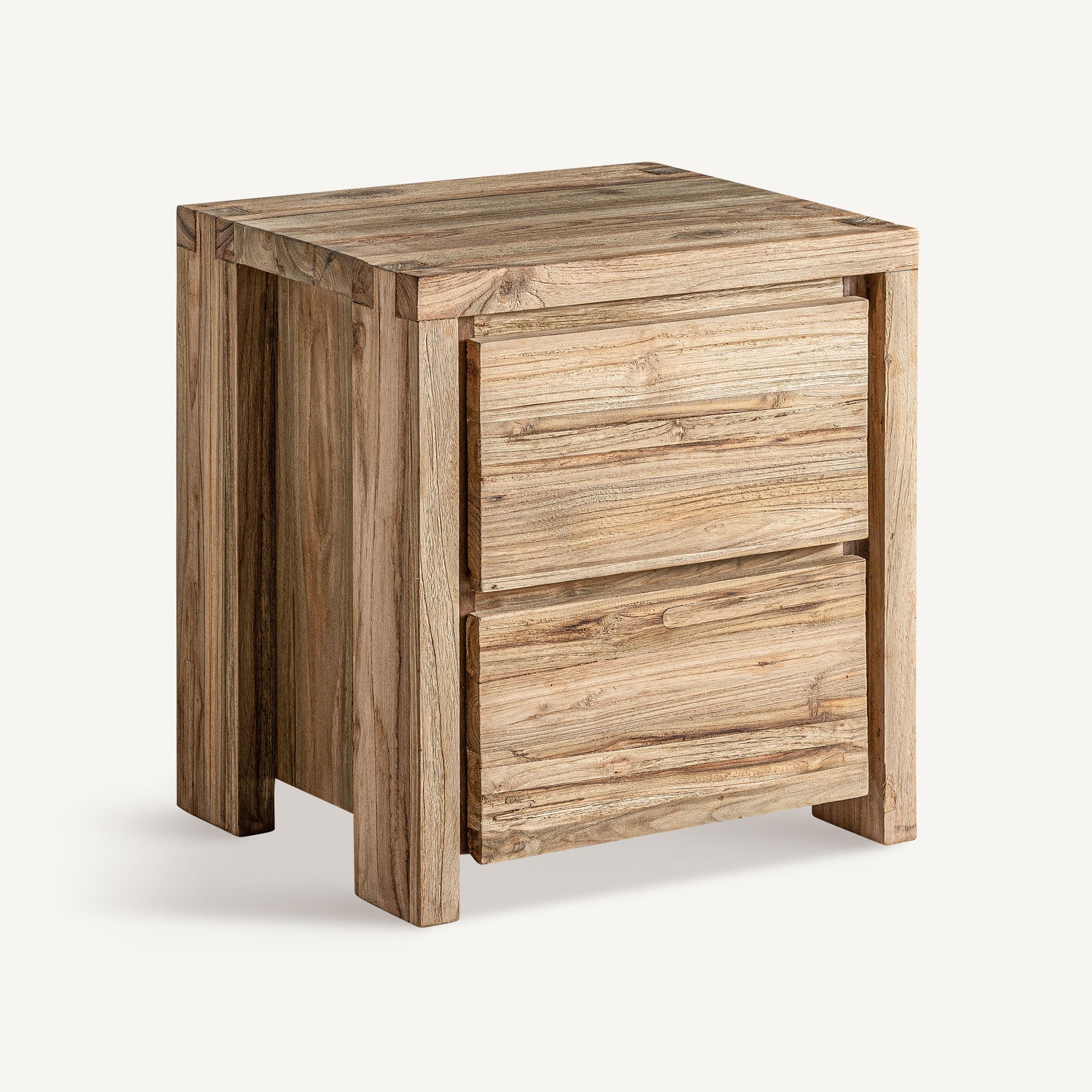 Lux Railway Wood Bedside Table - Maison Rêves UK