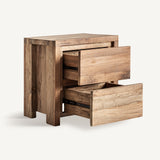 Lux Railway Wood Bedside Table - Maison Rêves UK