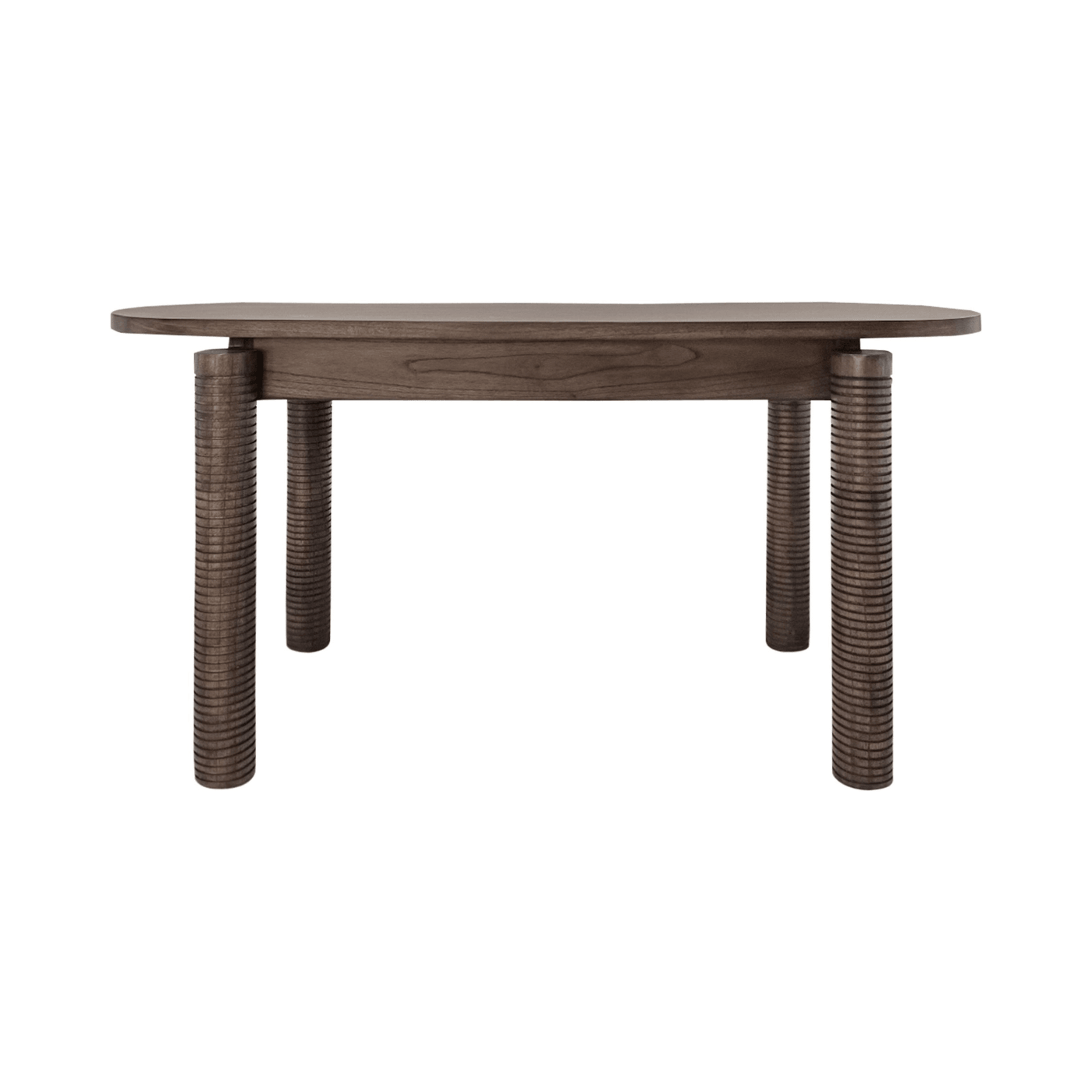 Mezze Mindi Wood Oval Console Table with Roasted Coffee Finish - Maison Rêves UK