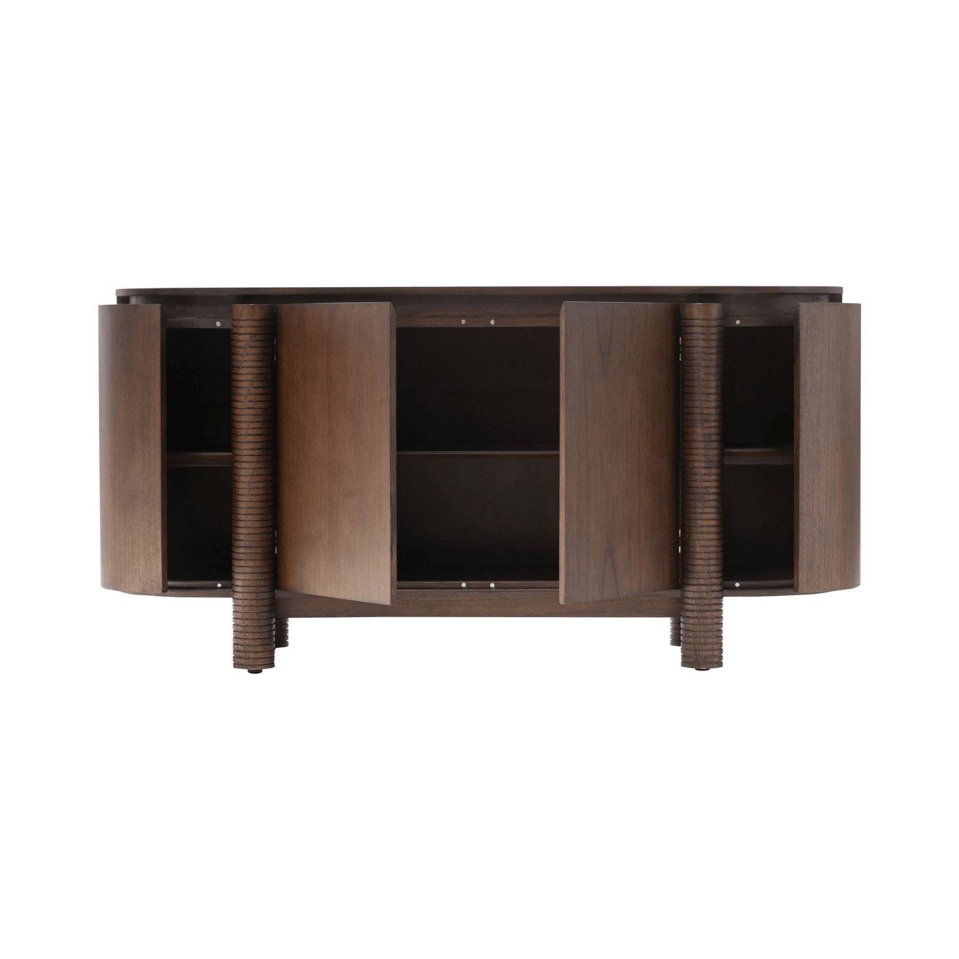 Mezze Mindi Wood Oval Sideboard with Roasted Coffee Finish - Maison Rêves UK