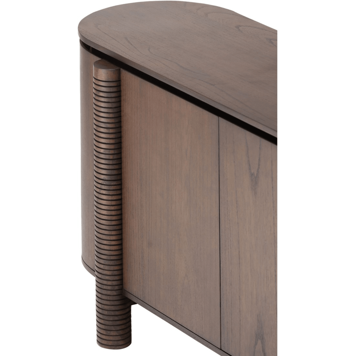 Mezze Mindi Wood Oval Sideboard with Roasted Coffee Finish - Maison Rêves UK