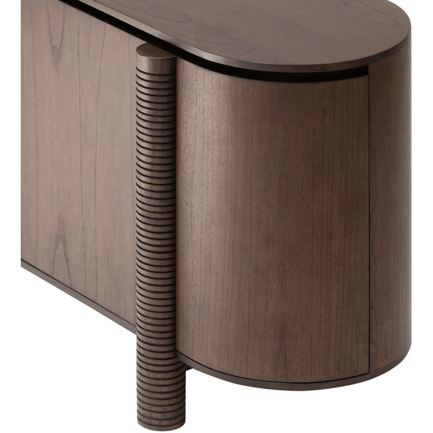 Mezze Mindi Wood Oval Sideboard with Roasted Coffee Finish - Maison Rêves UK