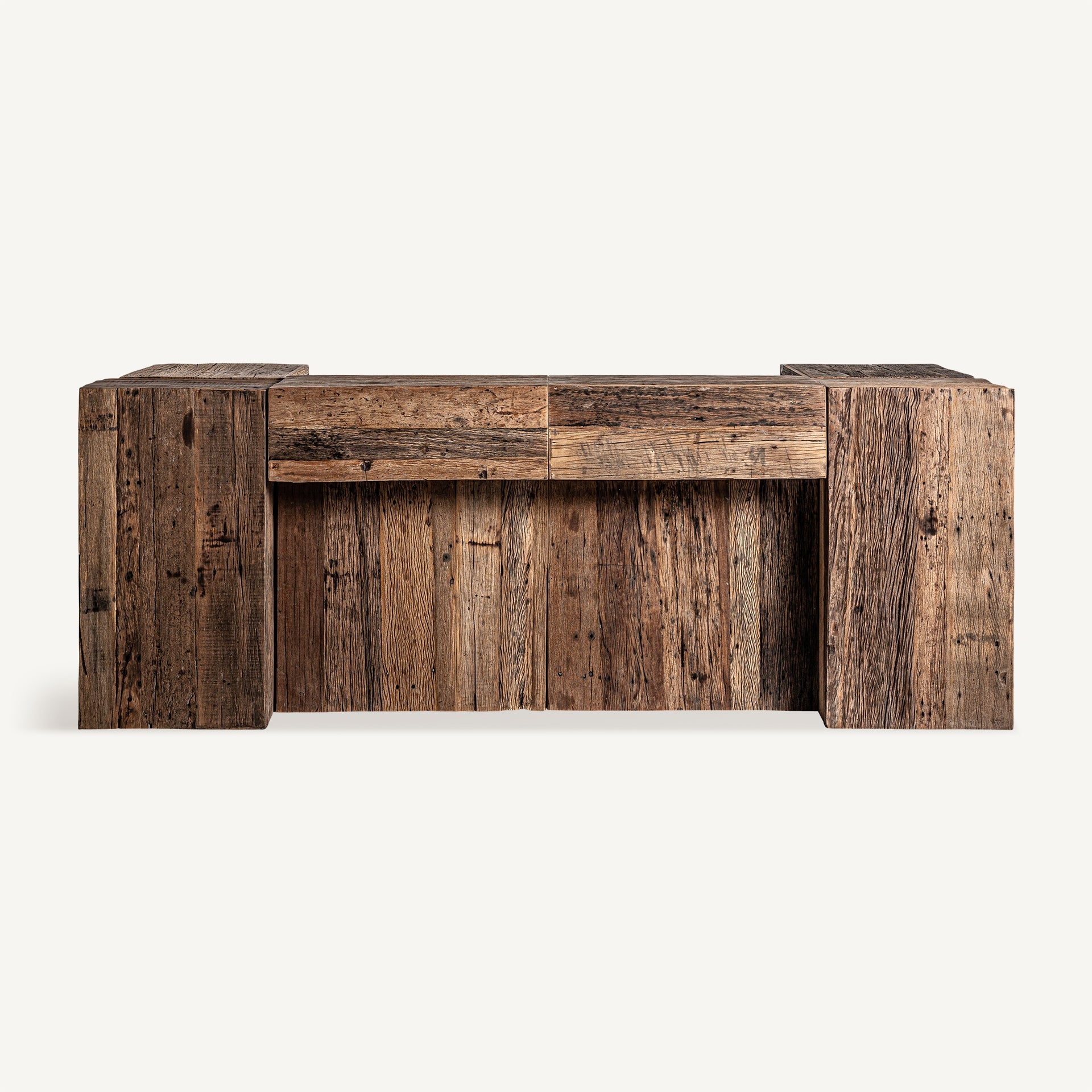 Lahti Reclaimed Wood Bar Counter Module - Maison Rêves UK