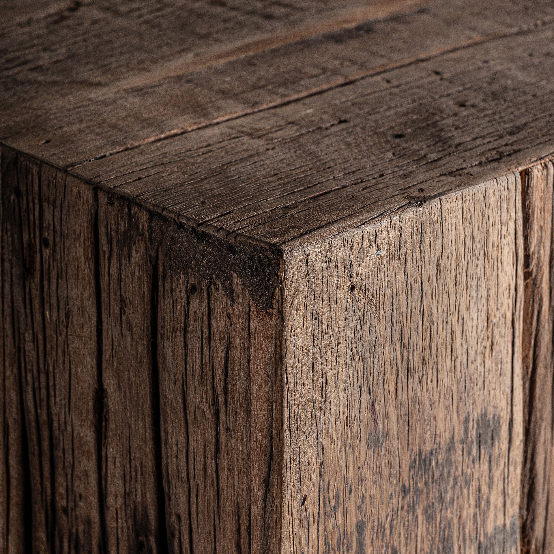 Lahti Reclaimed Wood Bar Counter Module - Maison Rêves UK