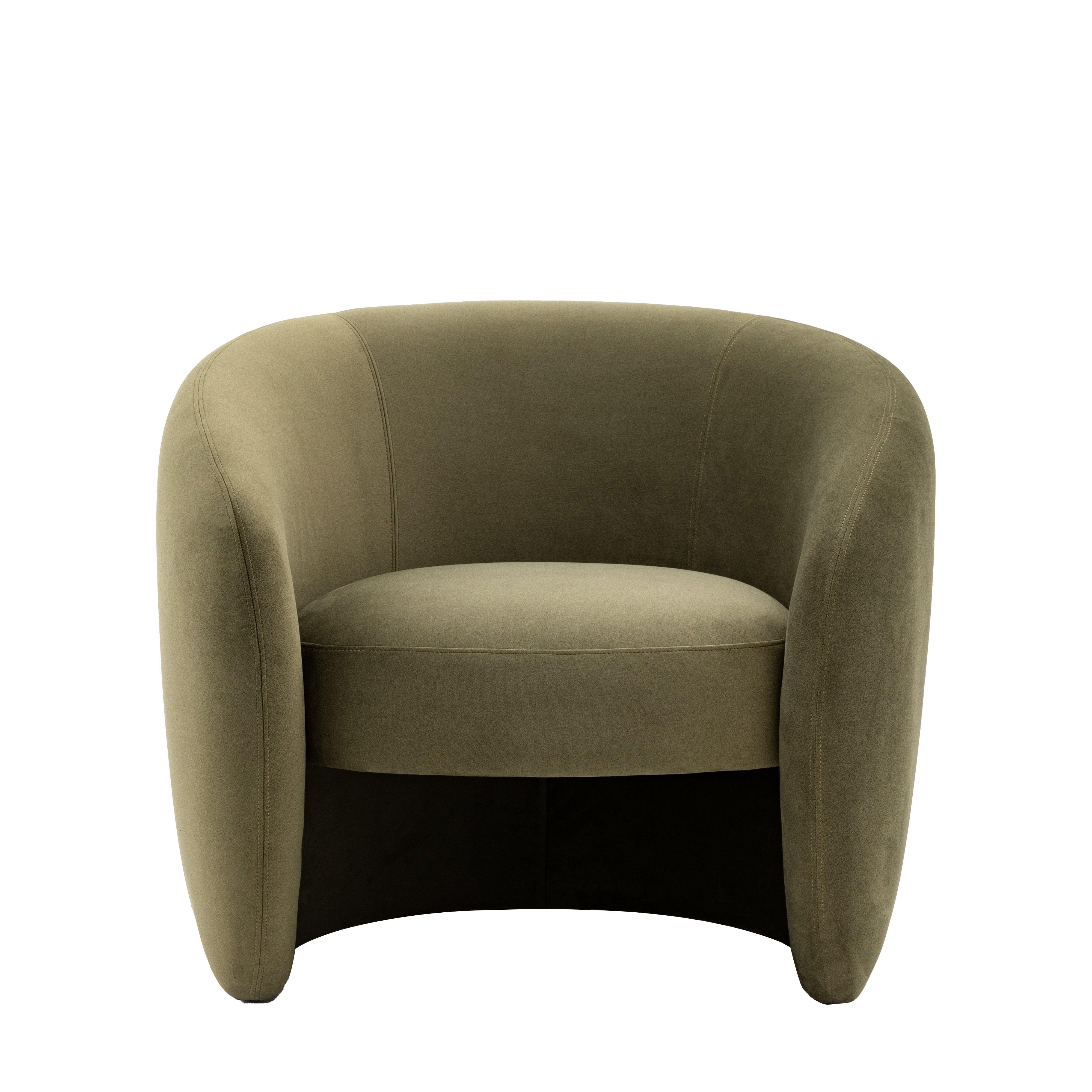 Moorland Armchair Moss Green Fabric - Maison Rêves UK