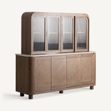 Douzy Oak Wood Bar Cabinet - Maison Rêves UK