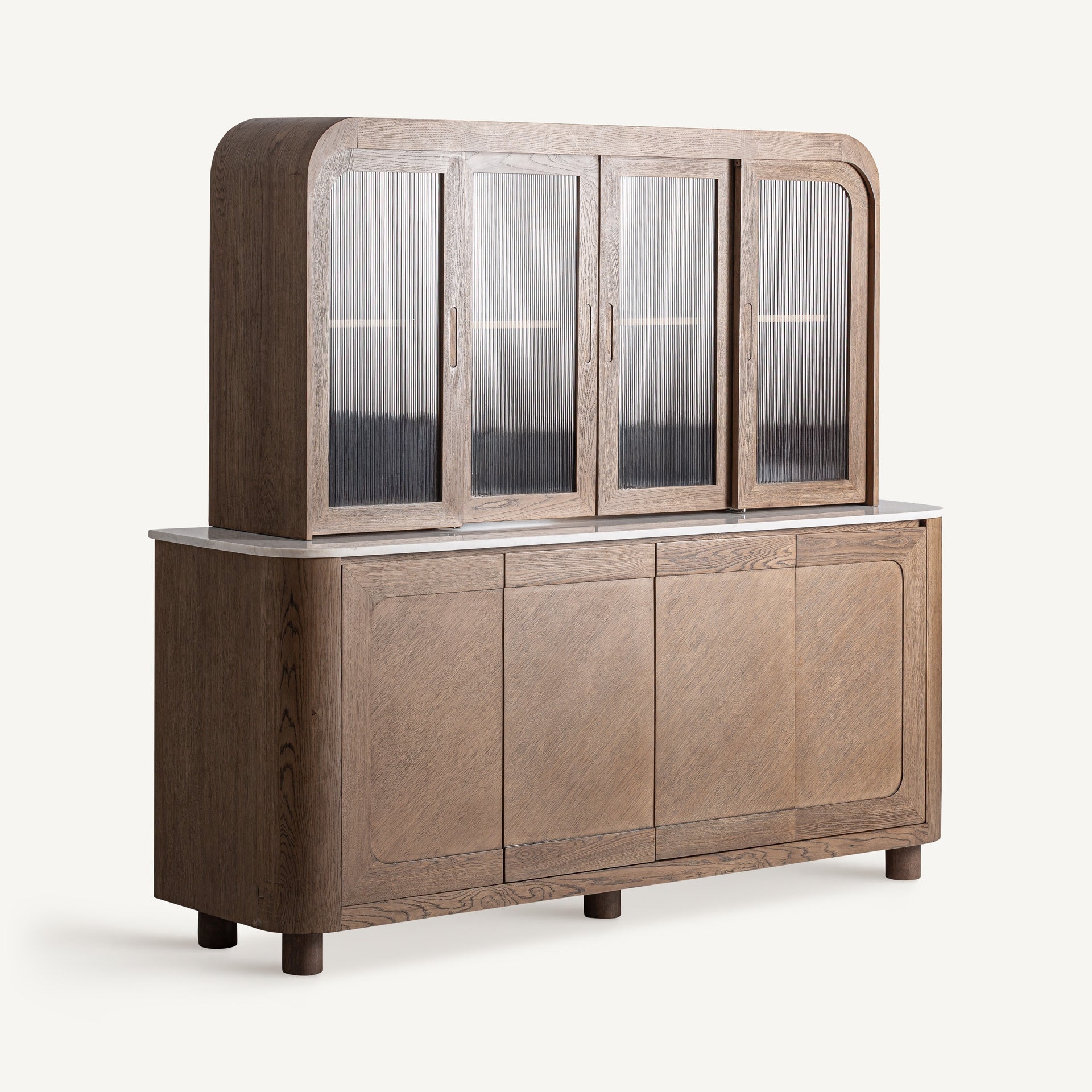Douzy Oak Wood Bar Cabinet - Maison Rêves UK