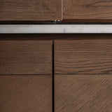 Douzy Oak Wood Bar Cabinet - Maison Rêves UK