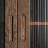 Douzy Oak Wood Bar Cabinet - Maison Rêves UK