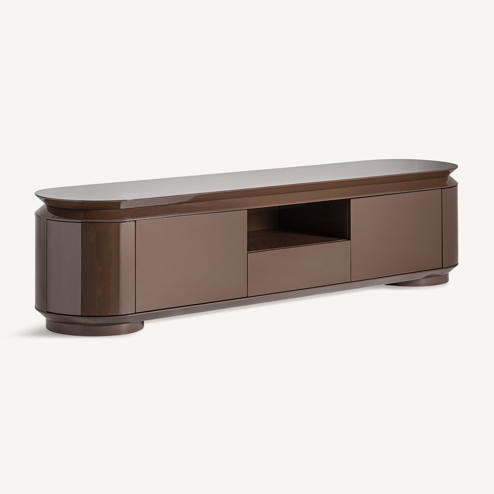 Trubia Brown TV Stand - Maison Rêves UK