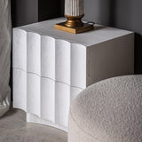 Mulcey White Bedside Table - Maison Rêves UK