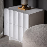 Mulcey White Bedside Table - Maison Rêves UK