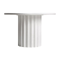 Mulcey White Circular Dining Table - Maison Rêves UK